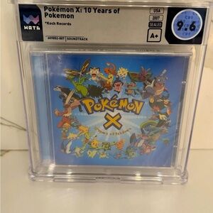 Pokémon X 10 Years of Pokémon CD 2007 Soundtrack RARE NEW SEALED WATA 9.6 A+